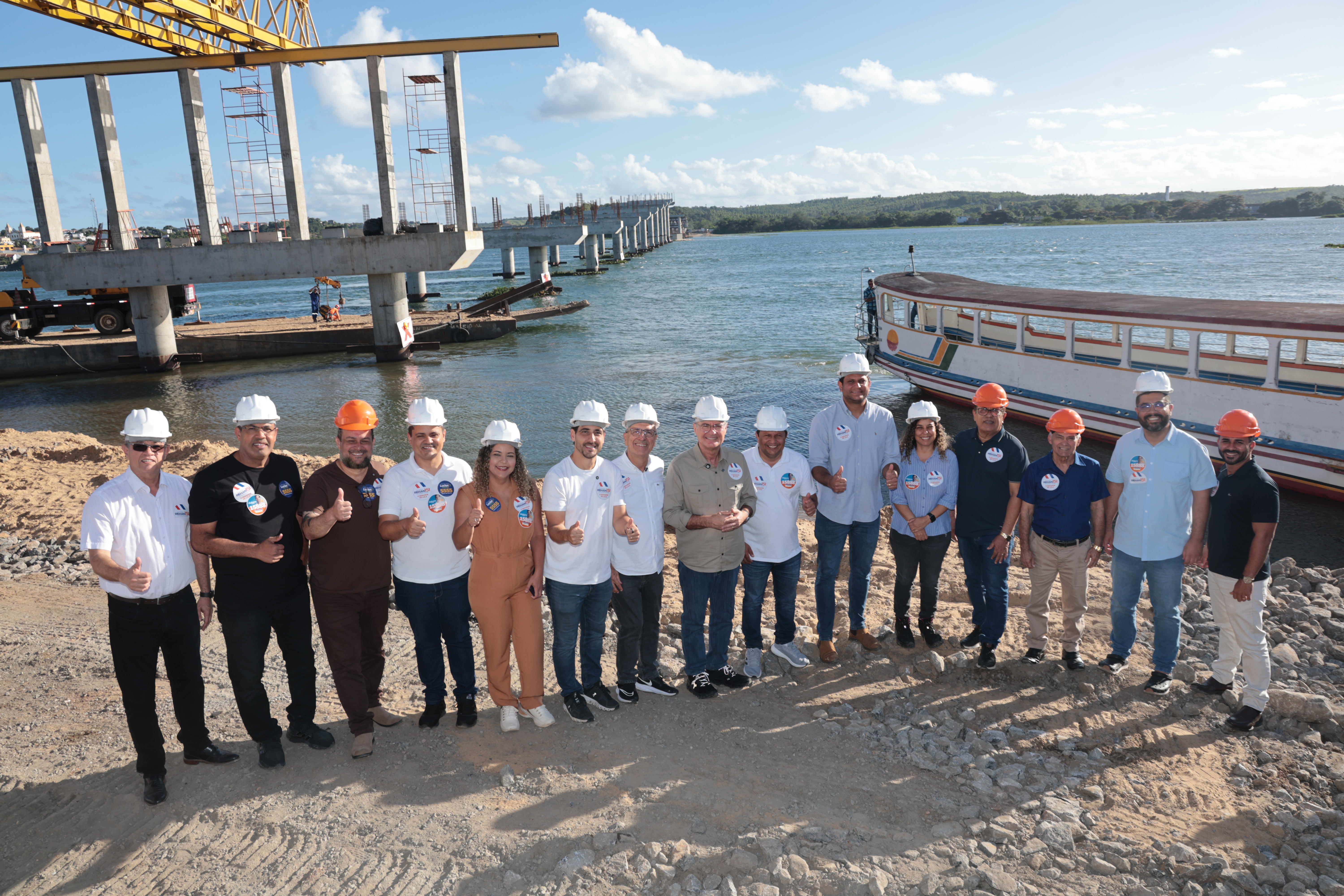 Visita do senador Renan Calheiros a ponte Hélio Lopes - foto 7
