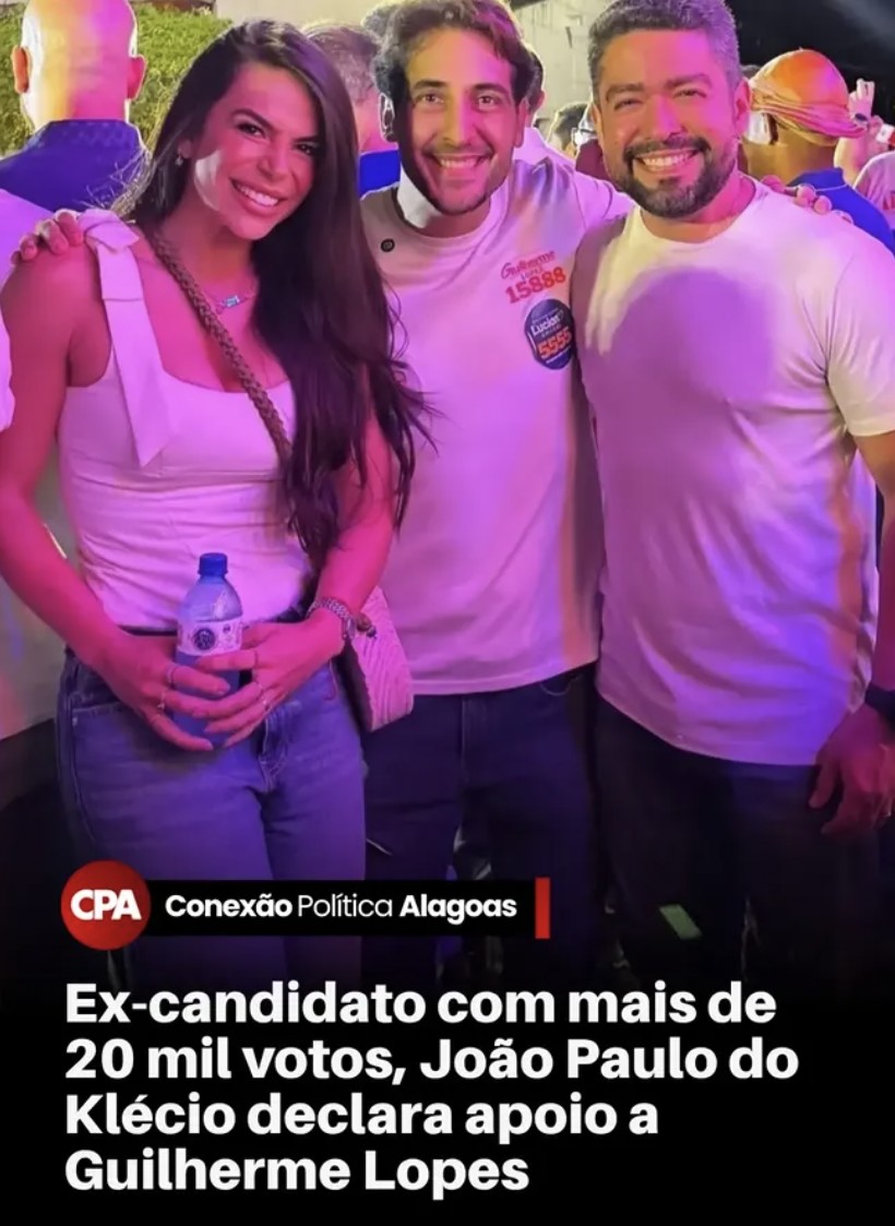 Ex-candidato com mais de 20 mil votos, João Paulo do Klécio declara apoio a Guilherme Lopes