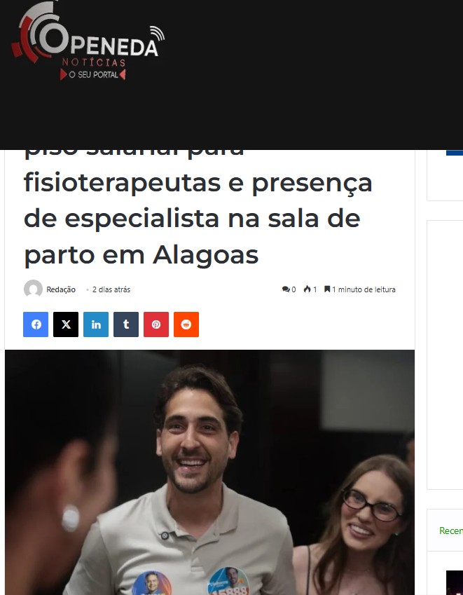 Guilherme Lopes propõe piso salarial para fisioterapeutas e presença de especialista na sala de parto em Alagoas